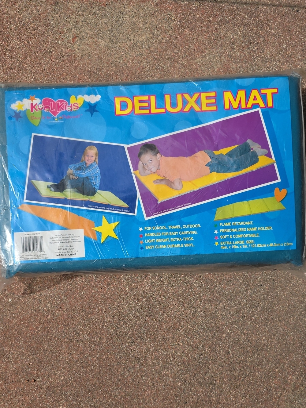 Kool Kids Deluxe Mat - Teal and Maroon Kids Play Mat
